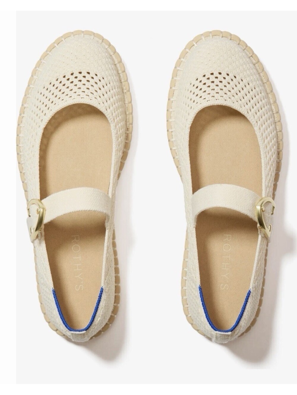 NIB Rothy's Size 10 The Espadrille Mary Jane In Jasmine Free Shipping